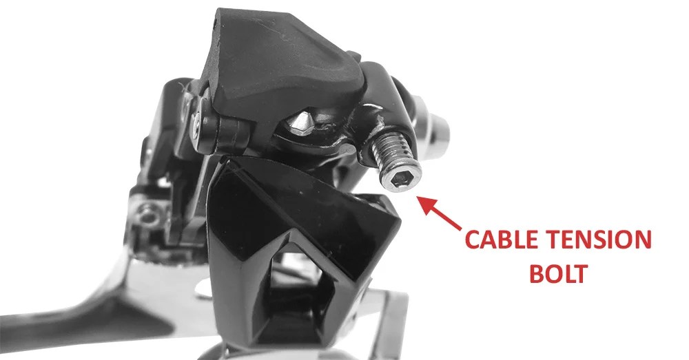 Chain rubbing on inside of front derailleur. Limit screw all the way