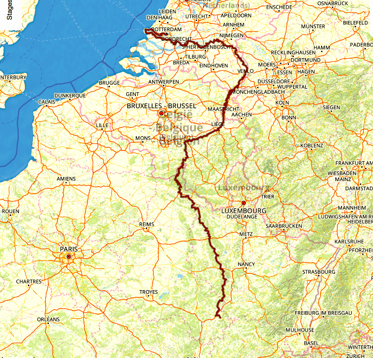 Pain Points De Carte Routiere Meuse Meuse River Cycle Route Features Over 1,050 km of Cultural Heritage