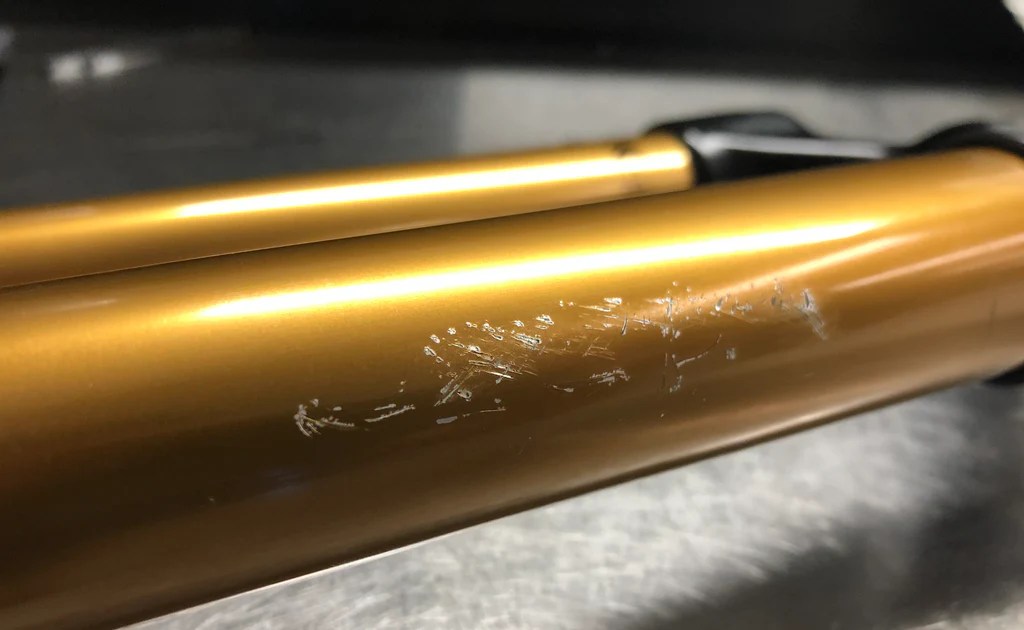 MTB fork Stanchion damage DIY repair or replace? Cyclinic