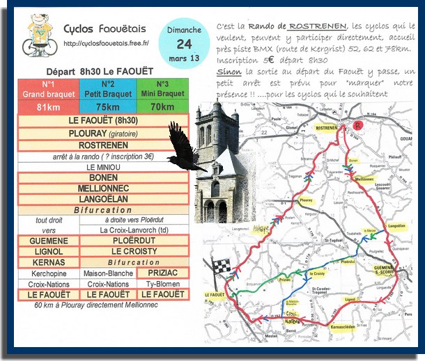 circuit vélo bretagne « Les cyclorandonneurs du pays Faouëtais