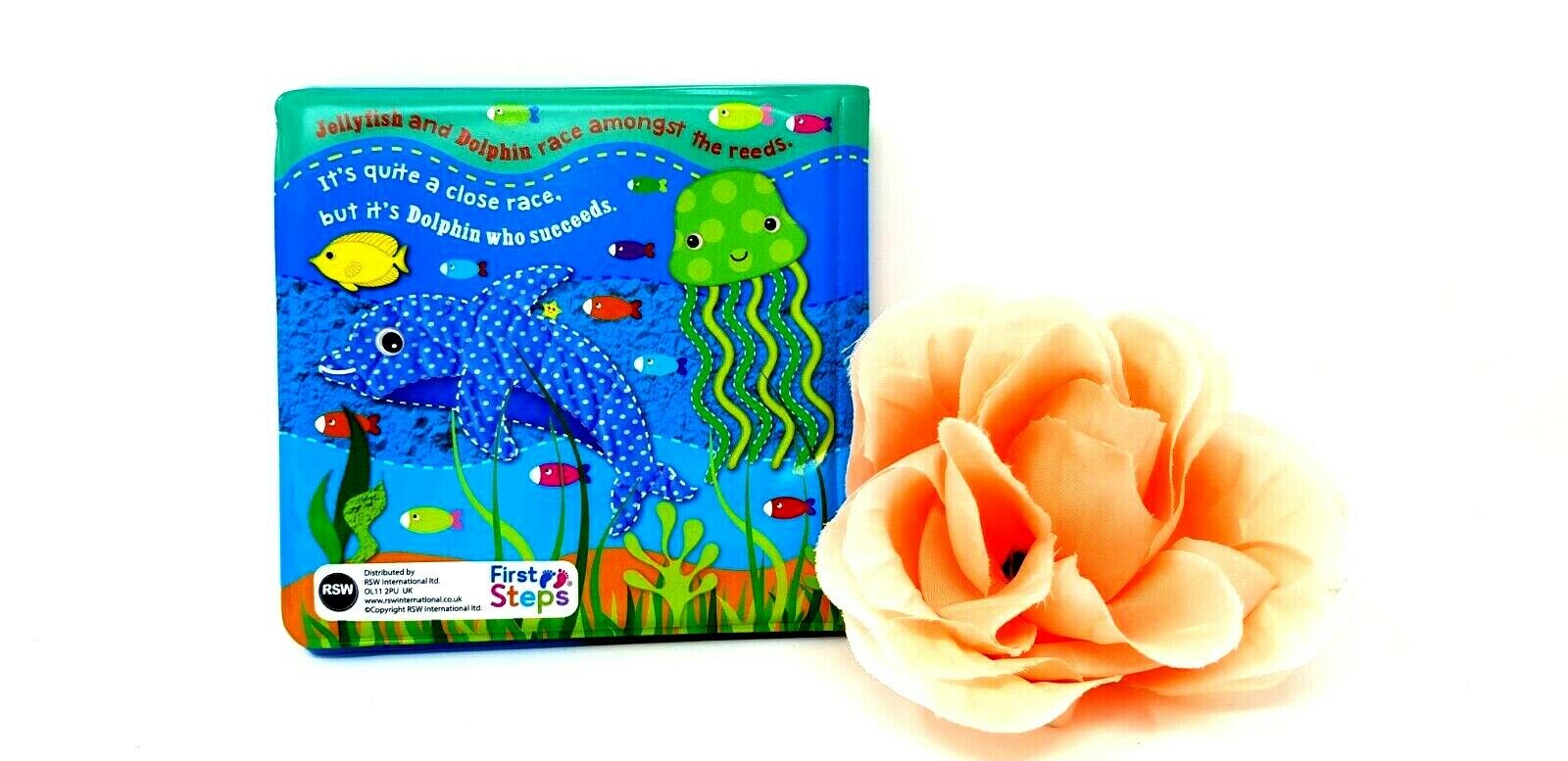 SOFT BABY BATH BOOK FUN EDUCATIONAL TOY WATERPROOF PLASTIC COATED