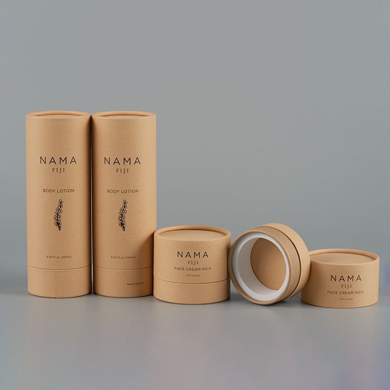 Custom Cosmetic Body Lotion Paper Tube Packaging With Insert