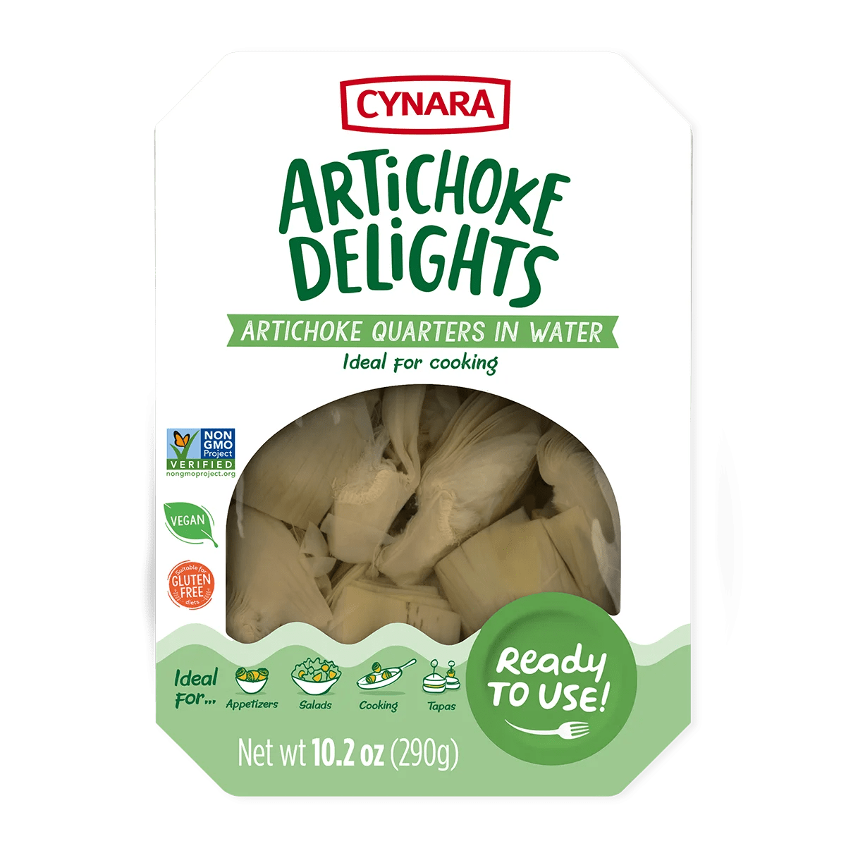 Artichoke Delights Natural quarters 290 g 【 Cynara Artichokes