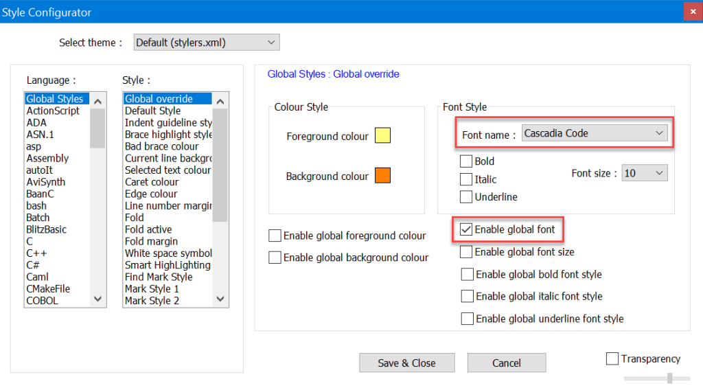 Change Font in Notepad++ The Cynical Sysadmin