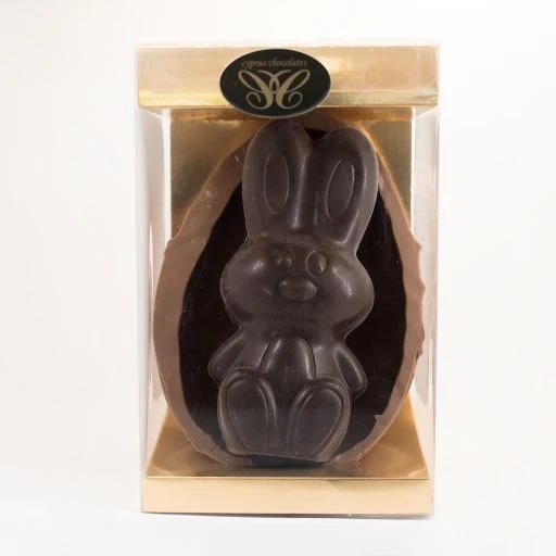 Chocolate Egg with a Chocolate Rabbit Cyprus Chocolates