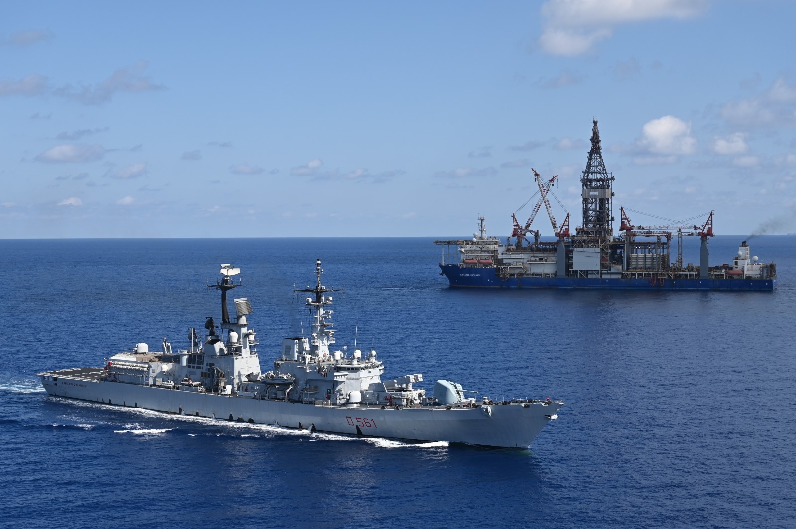 Italian navy vessel spotted near ENI drillship in Block 6 of Cyprus