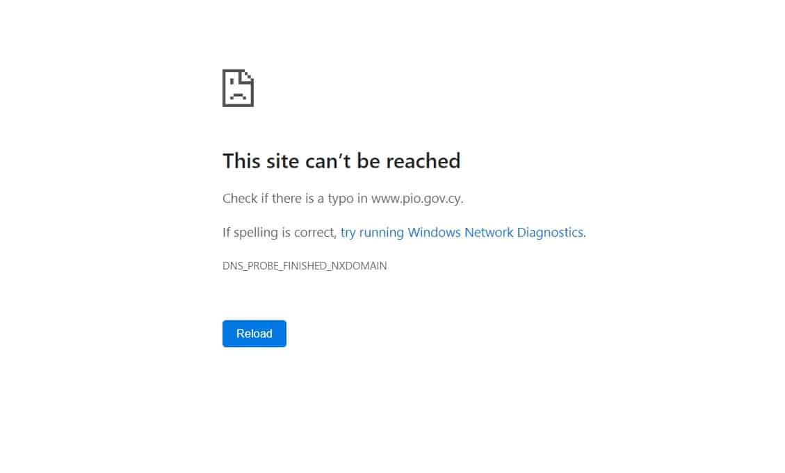 Government websites down due to water leak (Updated) Cyprus Mail