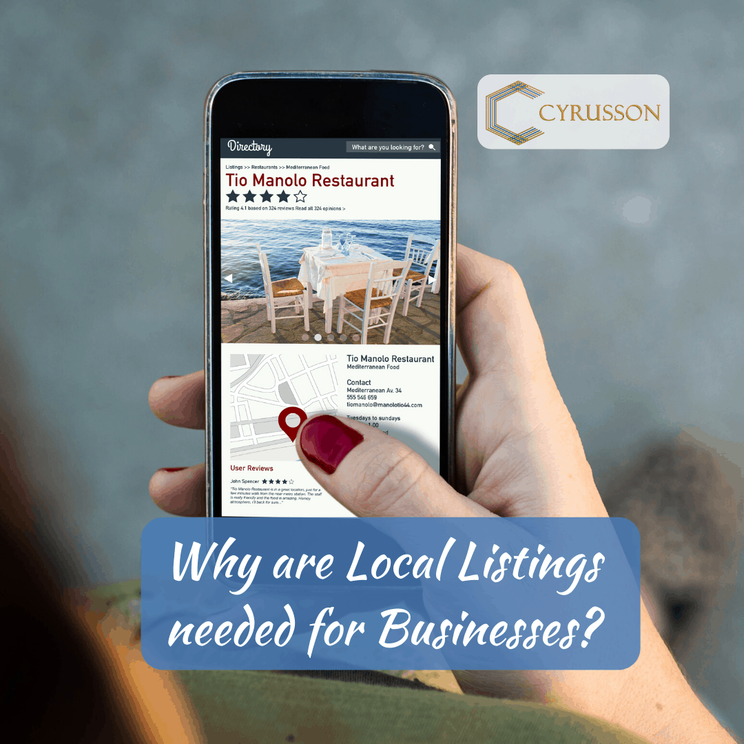 Why are Local Listings needed for Businesses? Cyrusson Inc