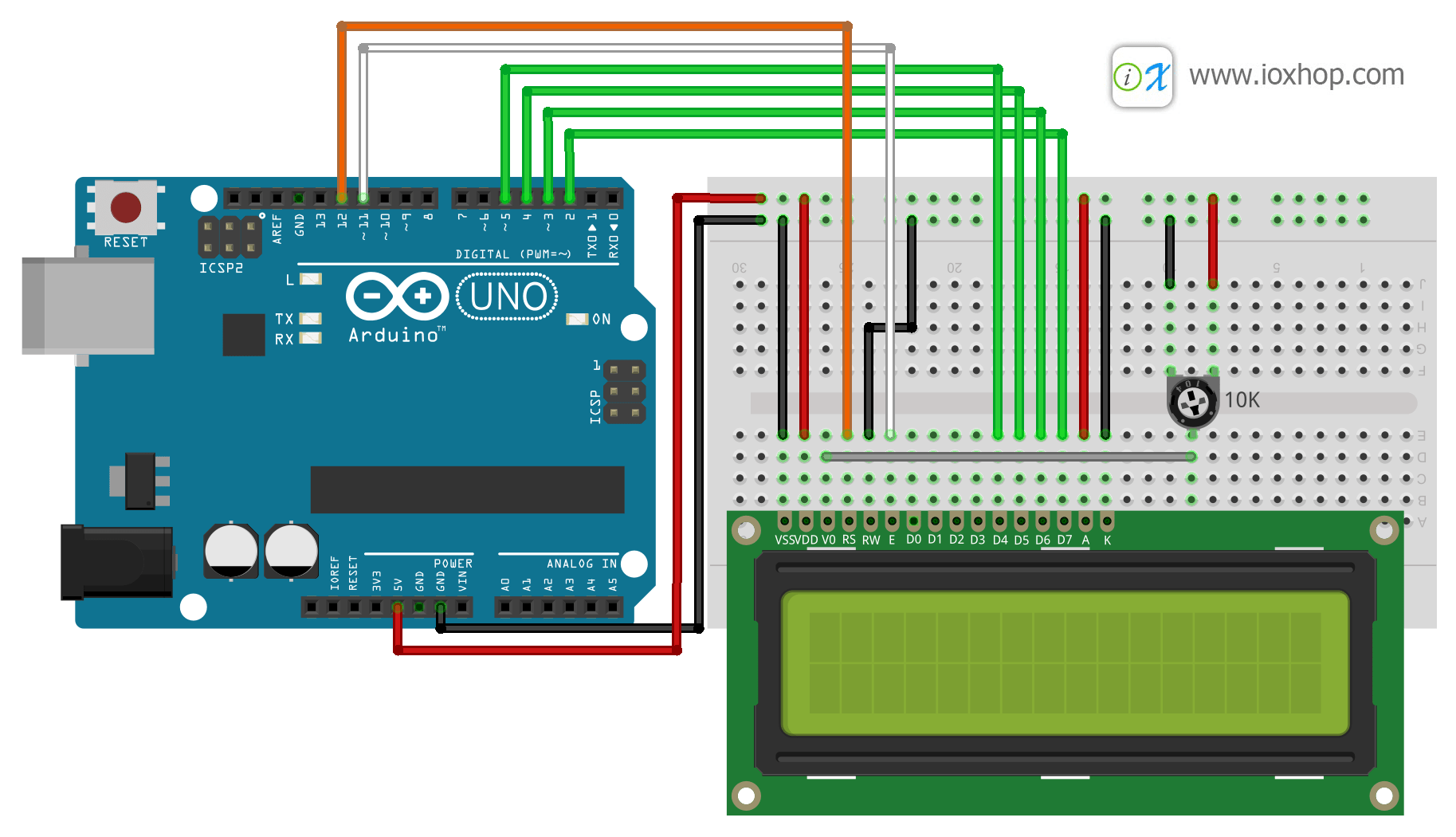 งานไฟฟ้าและอิเล็กทรอนิกส์ การใช้งานจอ Character LCD กับ Arduino แบบละเอียด