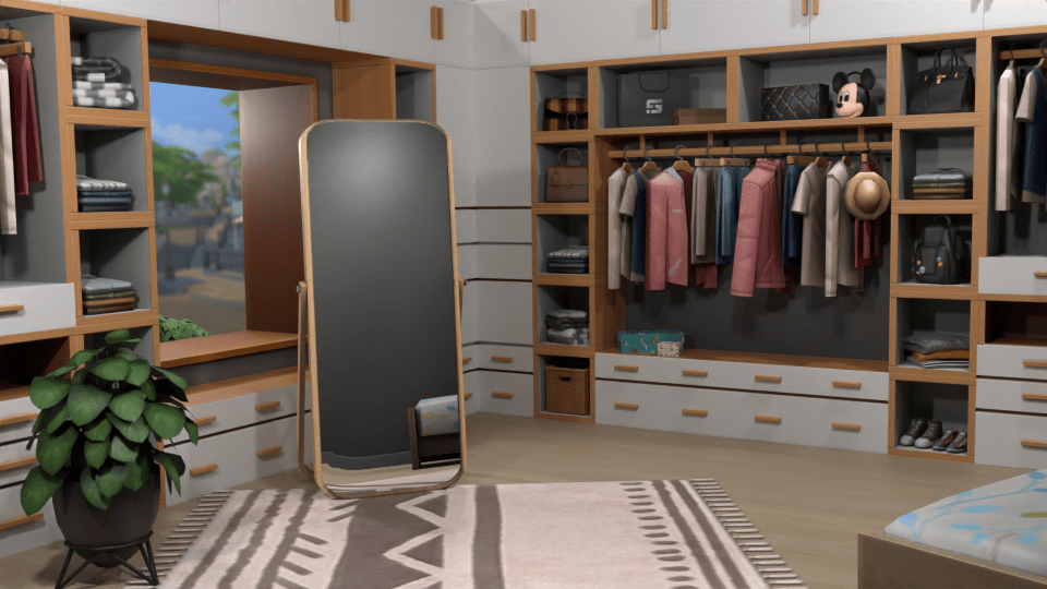 FinJingSims CAS Backgrounds Minimal Dressing Room I The Sims 4 Mods