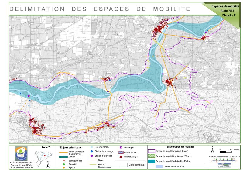 Cartographie de délimitation des espaces de mobilité