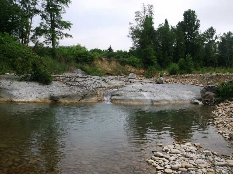 HERBASSE - Suivi post-crue : vue de la rivière Herbasse dans la Drôme