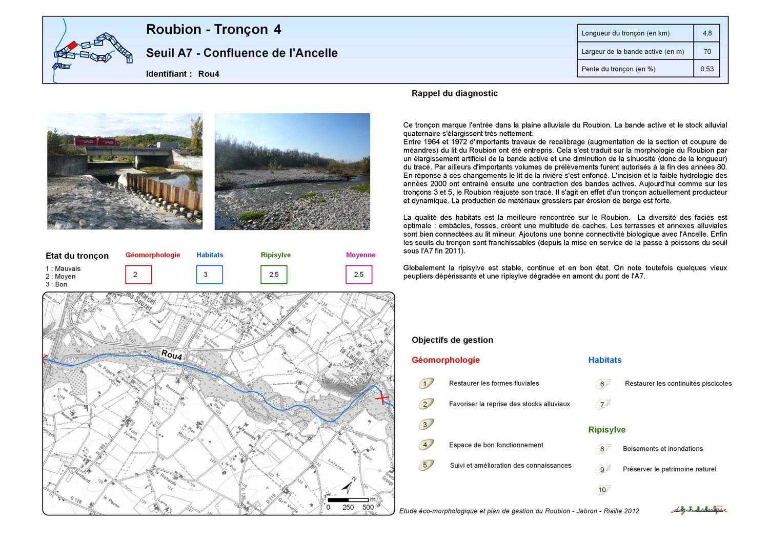 Exemple de fiche tronçon