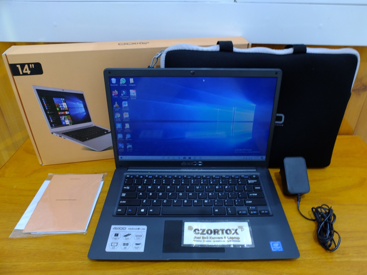 Axioo Mybook 14+ Lite Grey Celeri N3350 Ram 4gb SSD 64gb Masih Garansi