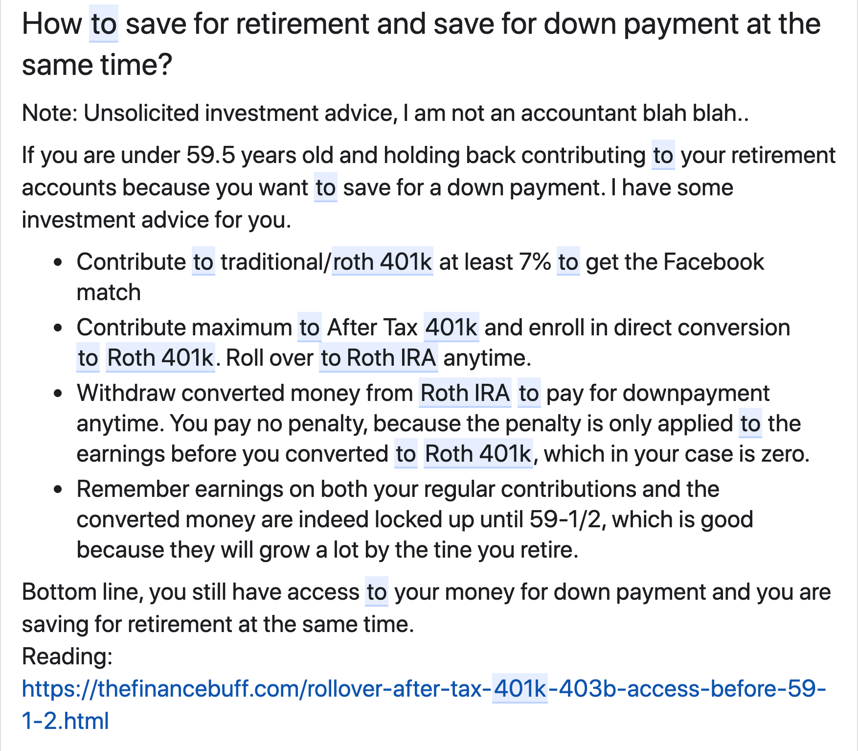 My understanding in 401K czxttkl