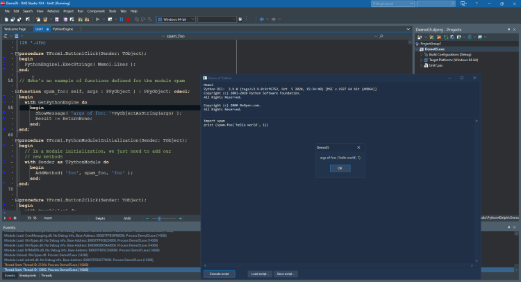 Quickly Build Powerful Python Modules In Delphi Using Python4Delphi