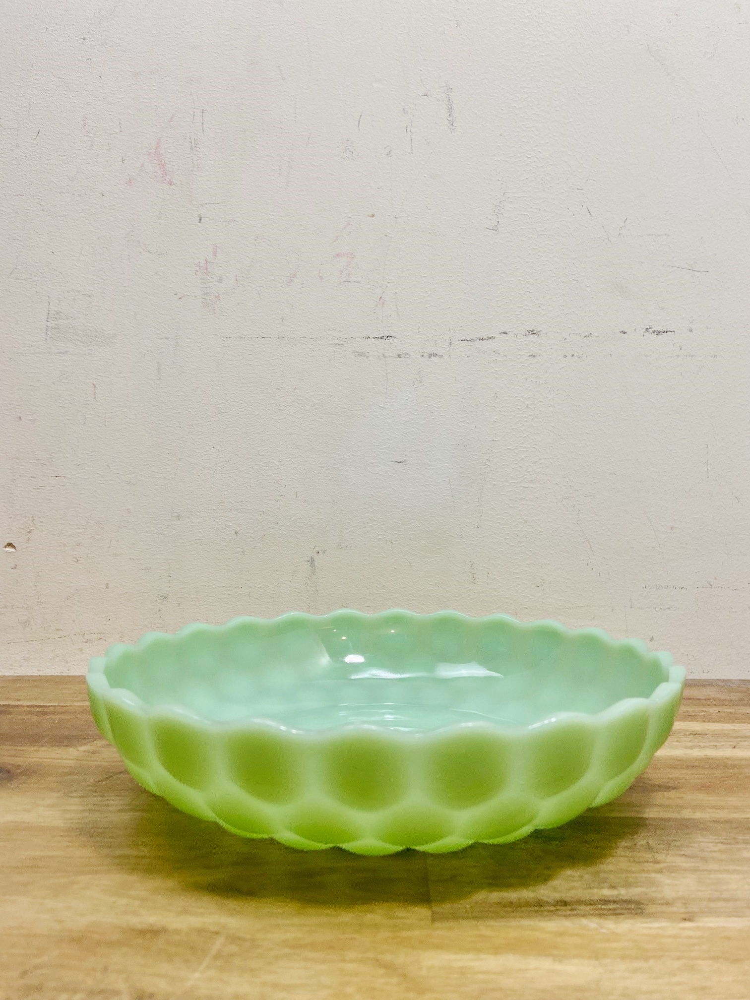Fire King Jadeite Bubble Serving Bowl【9590】 DFRAME