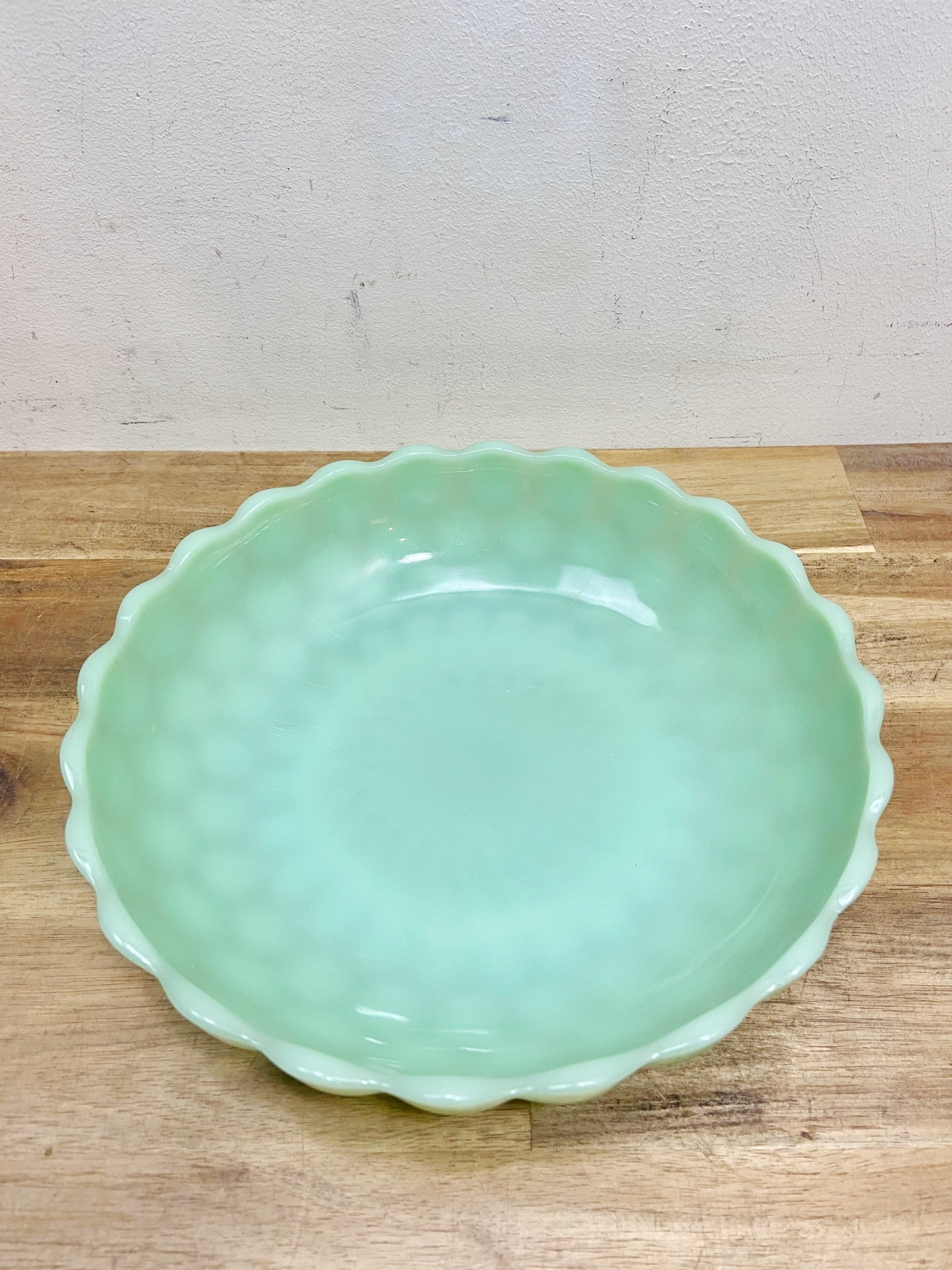 Fire King Jadeite Bubble Serving Bowl【9590】 DFRAME