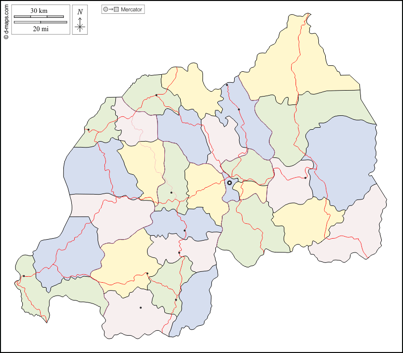 Rwanda Map East Africa Mapcarta