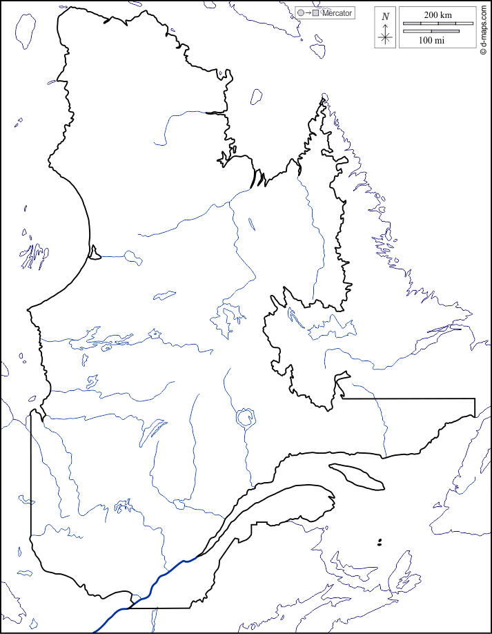 Carte Vierge Du Québec Québec carte géographique gratuite, carte géographique muette gratuite
