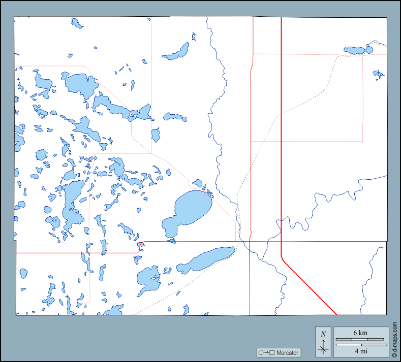 Codington County free map, free blank map, free outline map, free base map outline, hydrography