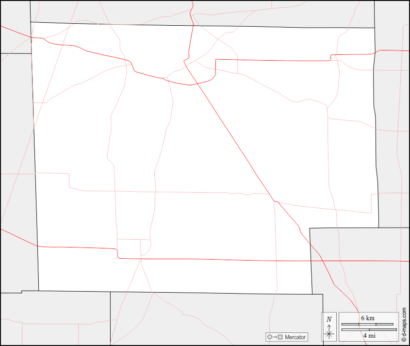 Huron County free map, free blank map, free outline map, free base map
