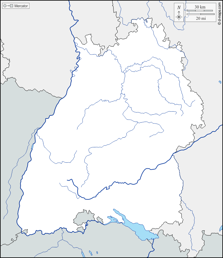 Stumme Karte Von Baden Württemberg BadenWürttemberg Kostenlose Karten, kostenlose stumme Karte