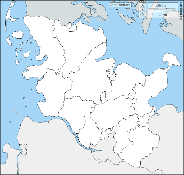 SchleswigHolstein Kostenlose Karten, kostenlose stumme Karte