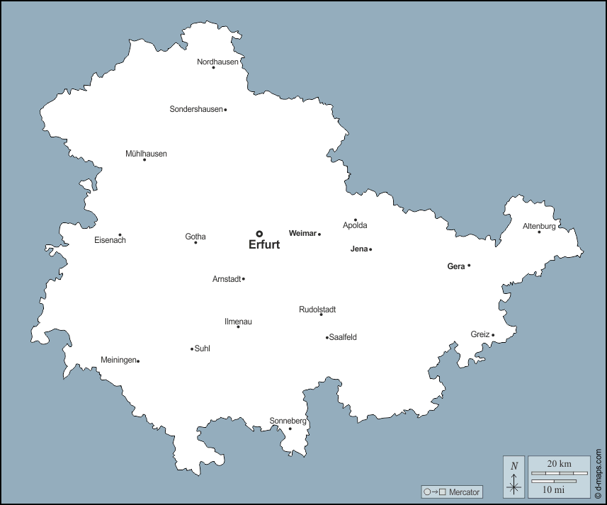 Thüringen Städte Karte Thüringen Kostenlose Karten, kostenlose stumme Karte, kostenlose