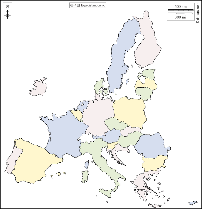 Les Points Douloureux De La Carte Union Européenne Vierge A Imprimer Union Européenne carte géographique gratuite, carte géographique muette