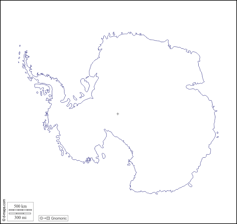 Antarctica free map, free blank map, free outline map, free base map