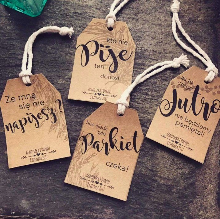 Zawieszki na wódkę weselną alkohol eko wyjątkowe 7516877828
