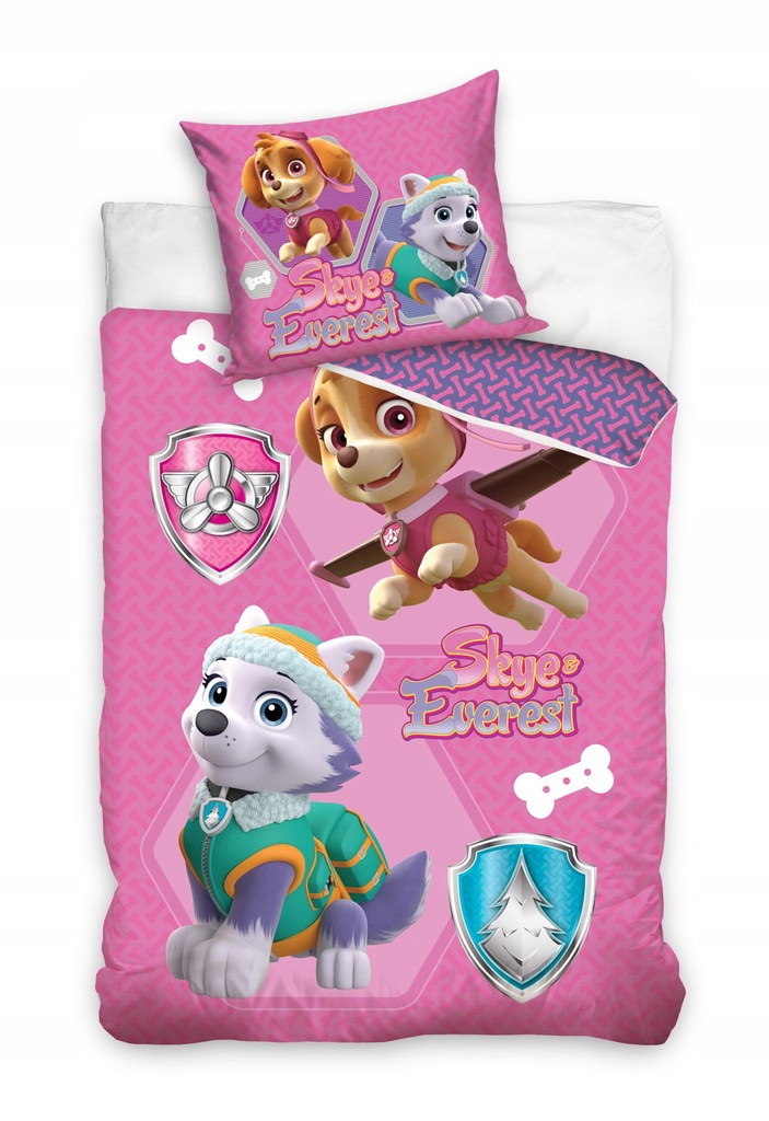 Paw Patrol Påslakan 150X200 POŚCIEL 150x200 PSI PATROL SKYE EVEREST 7261358732 oficjalne