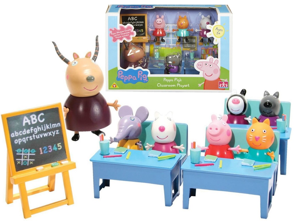 ŚWINKA PEPPA SZKOŁA Klasa Peppy ZESTAW + 5 FIGUREK