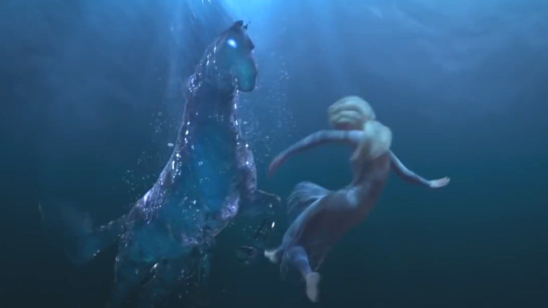 Elsa Riding Water Horse Wallpaper