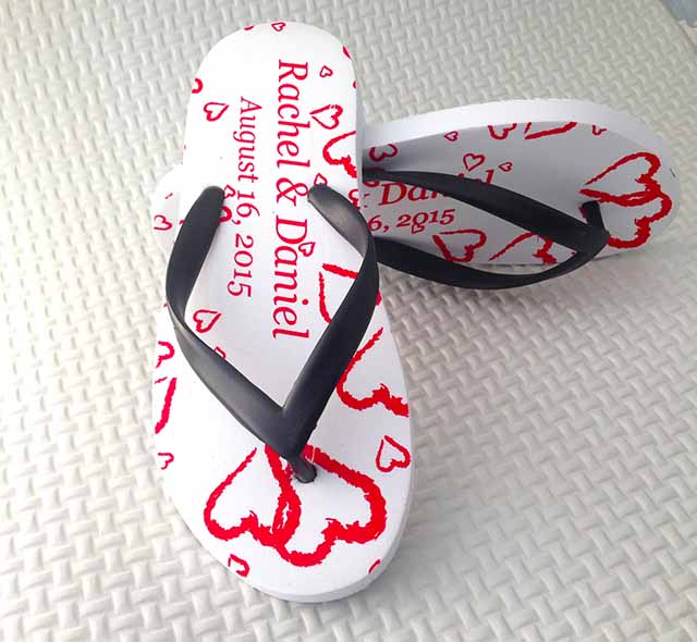 Beach Wedding Flip Flops, custom flip flops, personalized flip flops