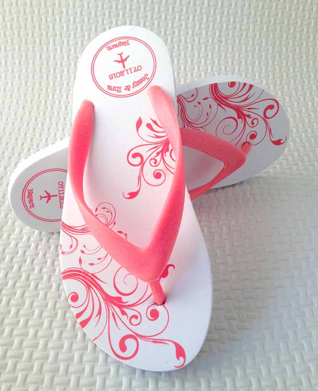 Beach Wedding Flip Flops, custom flip flops, personalized flip flops