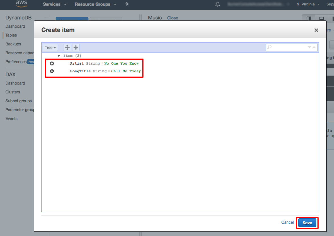 How to Create and Query a NoSQL table AWS