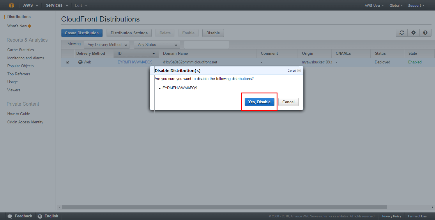 Integrate AWS CloudFront with S3 bucket