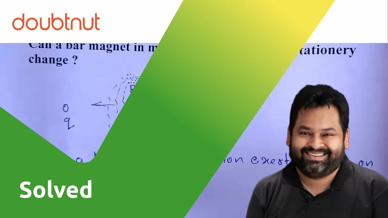 Can a bar in motion exert a force on a stationery charge