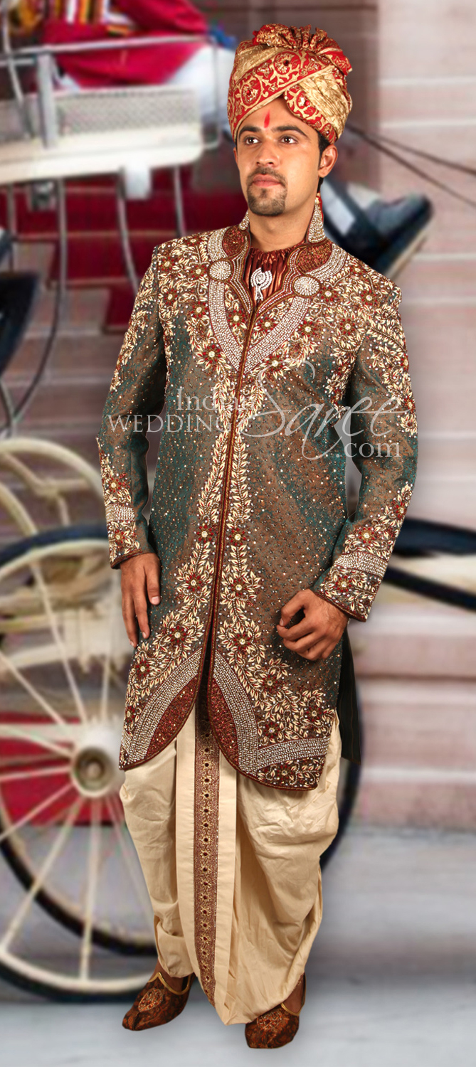 Dhoti Sherwani, Mens Dhoti Sherwani, Indian Sherwani for Men