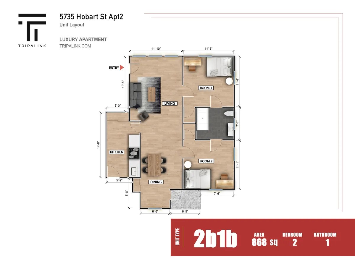 5735 Hobart St Apt 2 Squirrel Hill Room For Rent in 5735 5737 Hobart