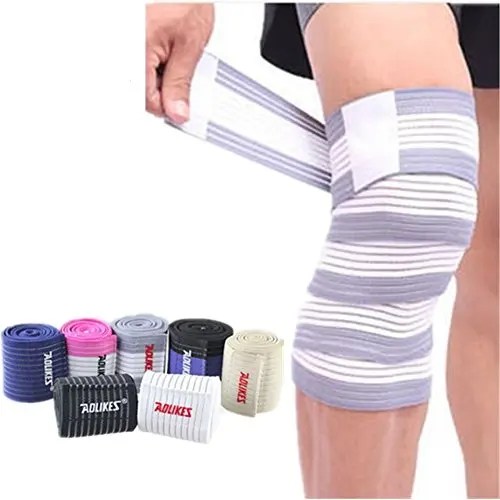 Rungear Elastic Knee Compression Bandage Wraps Support for Legs