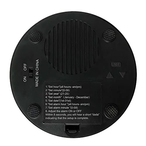 Large Talking Clock for Visually impaired Telling Time, Date and Week