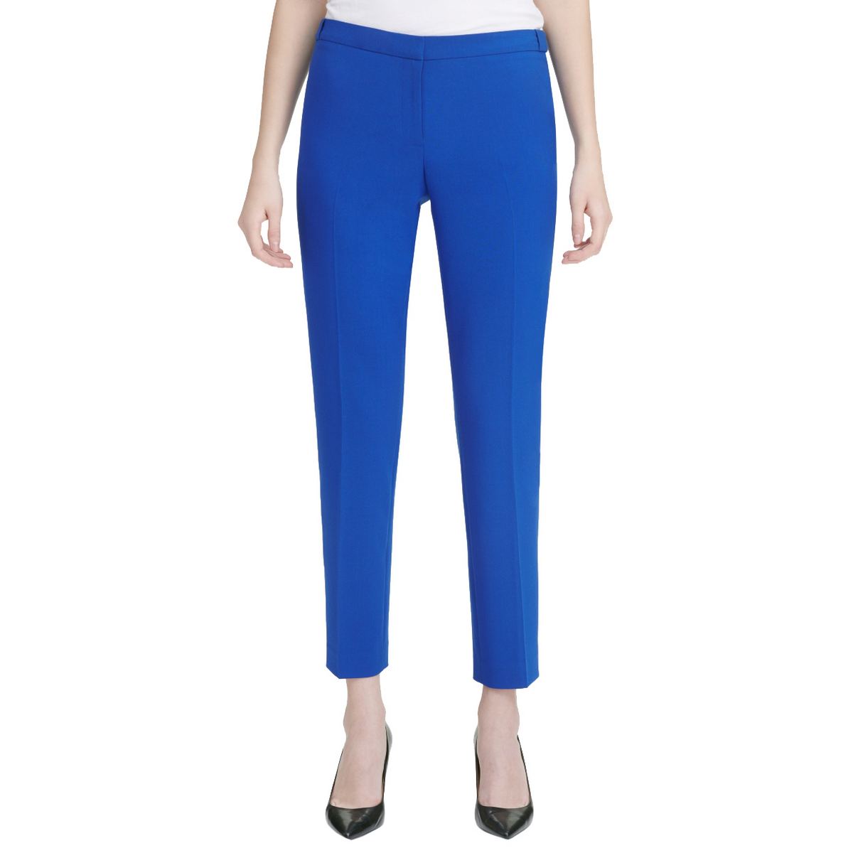 CALVIN KLEIN Women's Royal Blue Highline Tapered Leg Ankle Casual Pants