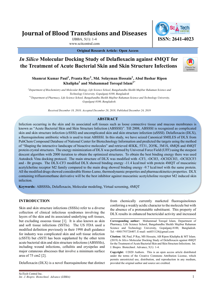 Journal of Blood Transfusions and Diseases Template Scitech Central