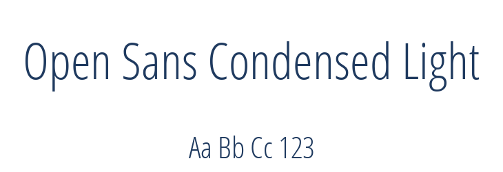 Open Sans Condensed Light Font