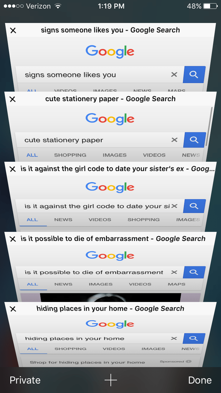 If YA Characters Had Google Search Histories