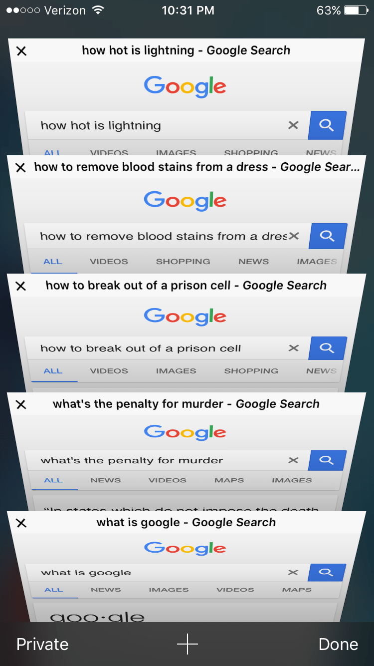 If YA Characters Had Google Search Histories