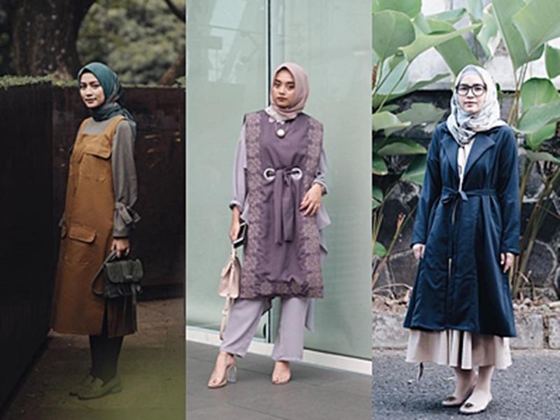 Gaya Terbaru 40+ Kaftan Selebgram, Warna Jilbab